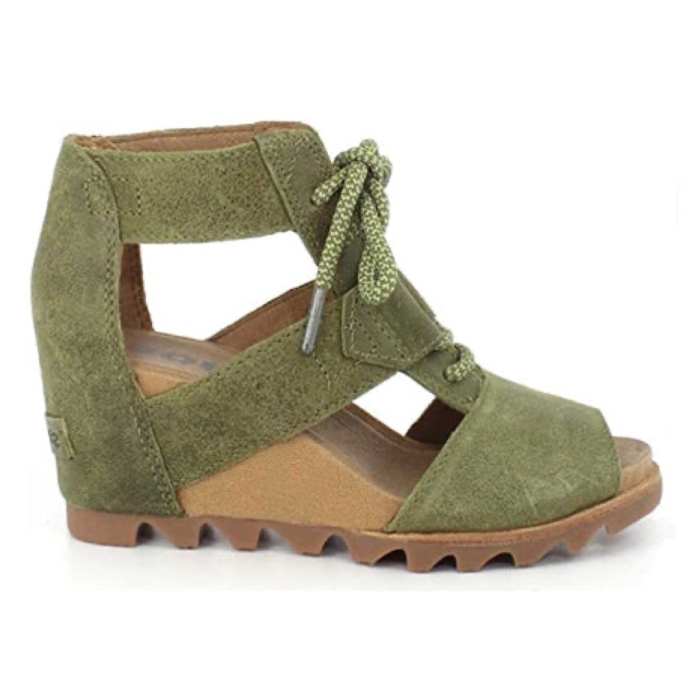 Sorel Olive Green Wedge Sandals